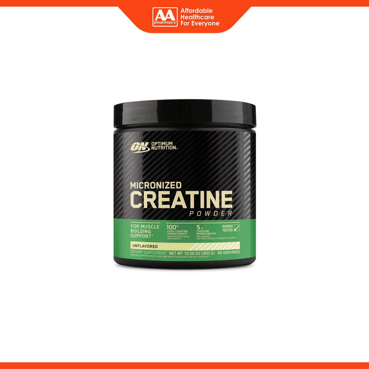 Optimum Nutrition Micronized Creatine Powder - Unflavoured (300g)