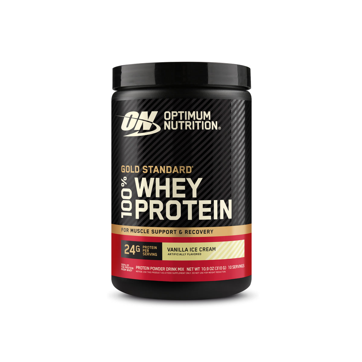 Optimum Nutrition Gold Standard 100% Whey Protein Powder Drink Mix - Vanilla Ice Cream (310g)