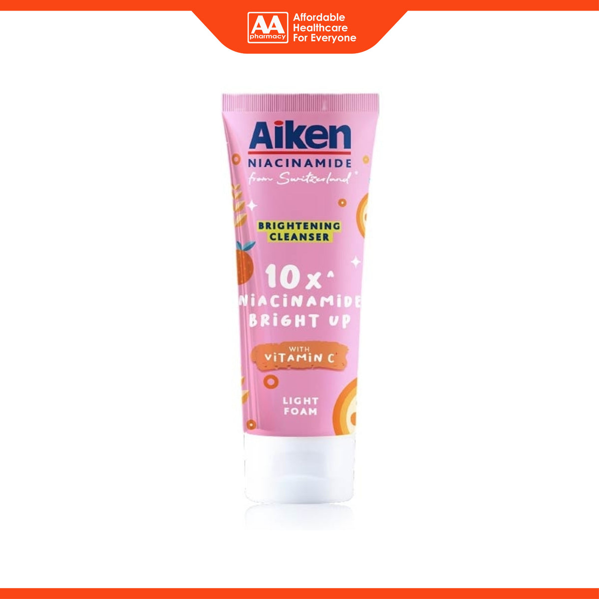 Aiken Niacinamide Light Foam Brightening Cleanser with Vitamin C (95g)