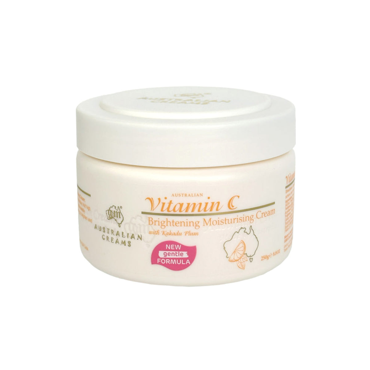 G and M Australian Cream Vitamin C Brightening Moisturising Cream with Kakadu Plum (250g) - New Gentle Formula