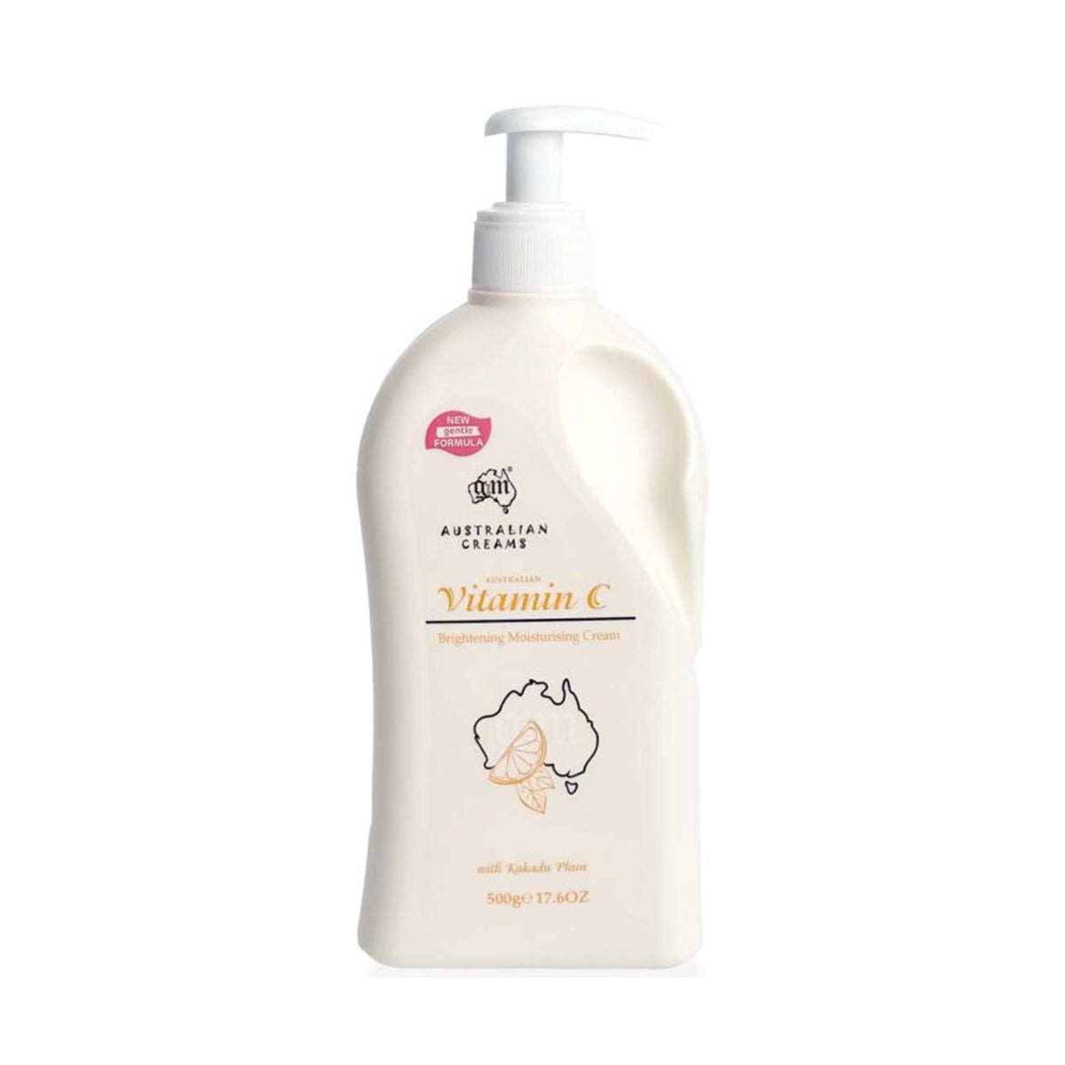 G and M Australian Cream Vitamin C Brightening Moisturising Cream with Kakadu Plum (500g) - New Gentle Formula