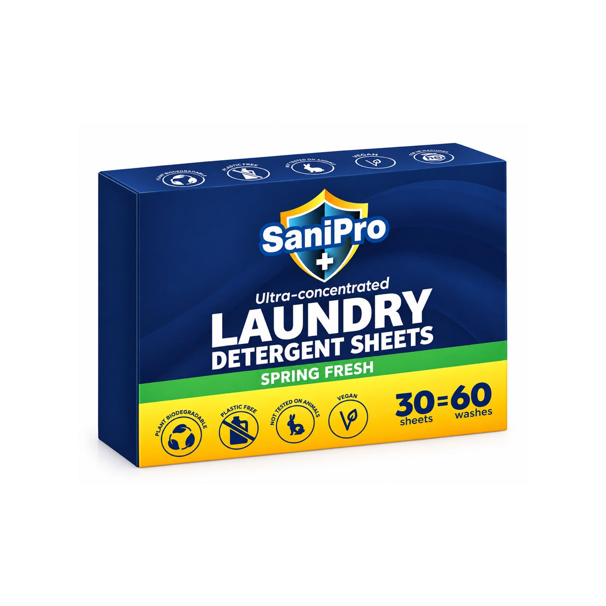 SaniPro+ Ultra-Concentrated Laundry Detergent Sheets - Spring Fresh (30's)