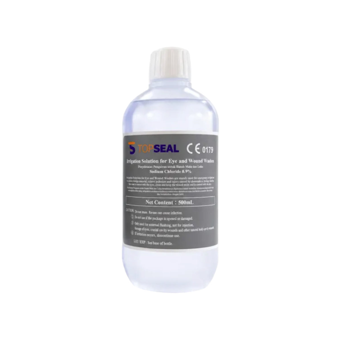 TopSeal Sodium Chloride 0.9% w/v Irrigation Solution for Eye and Wound Washes (500ml)