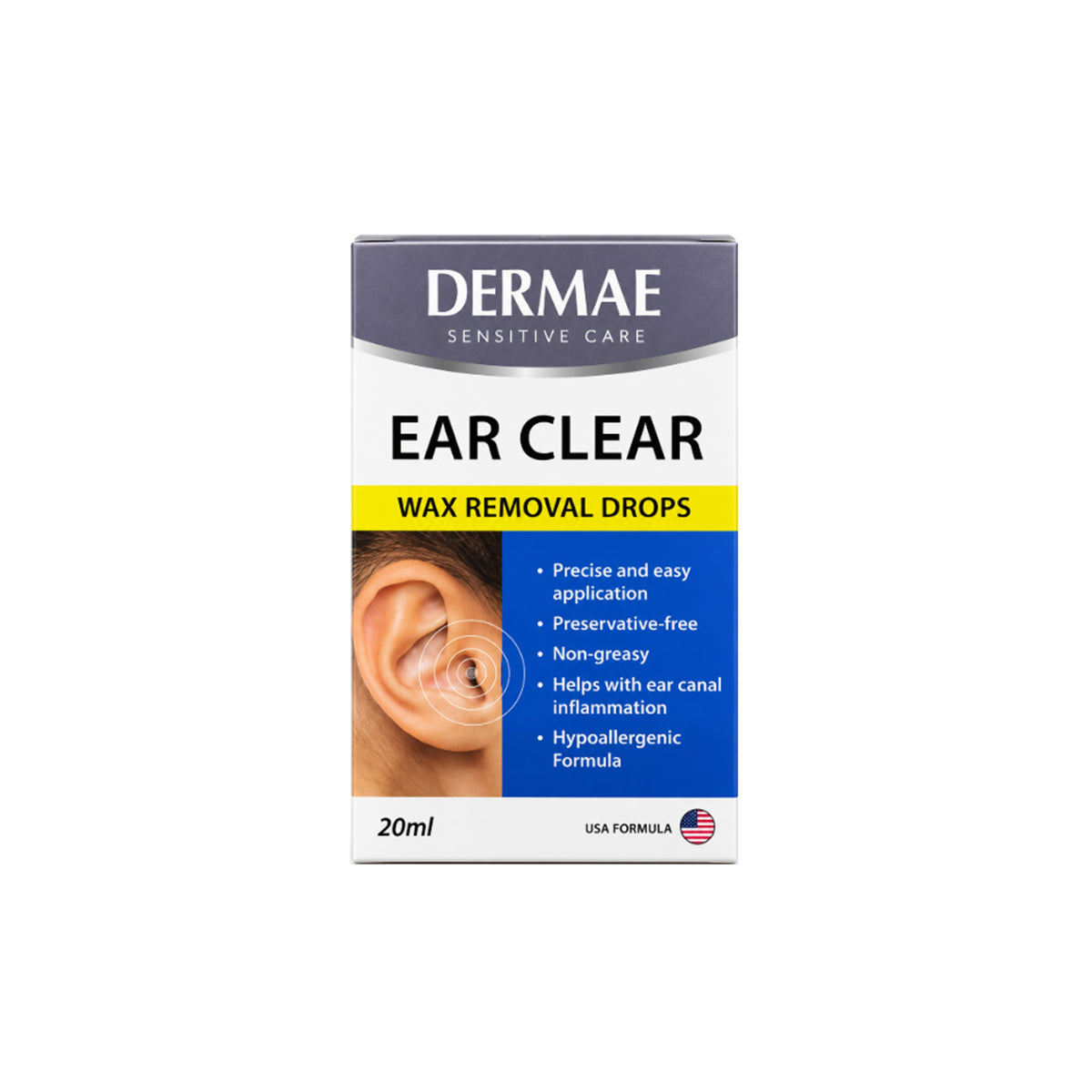 Dermae Ear Clear Wax Removal Drops (20ml)