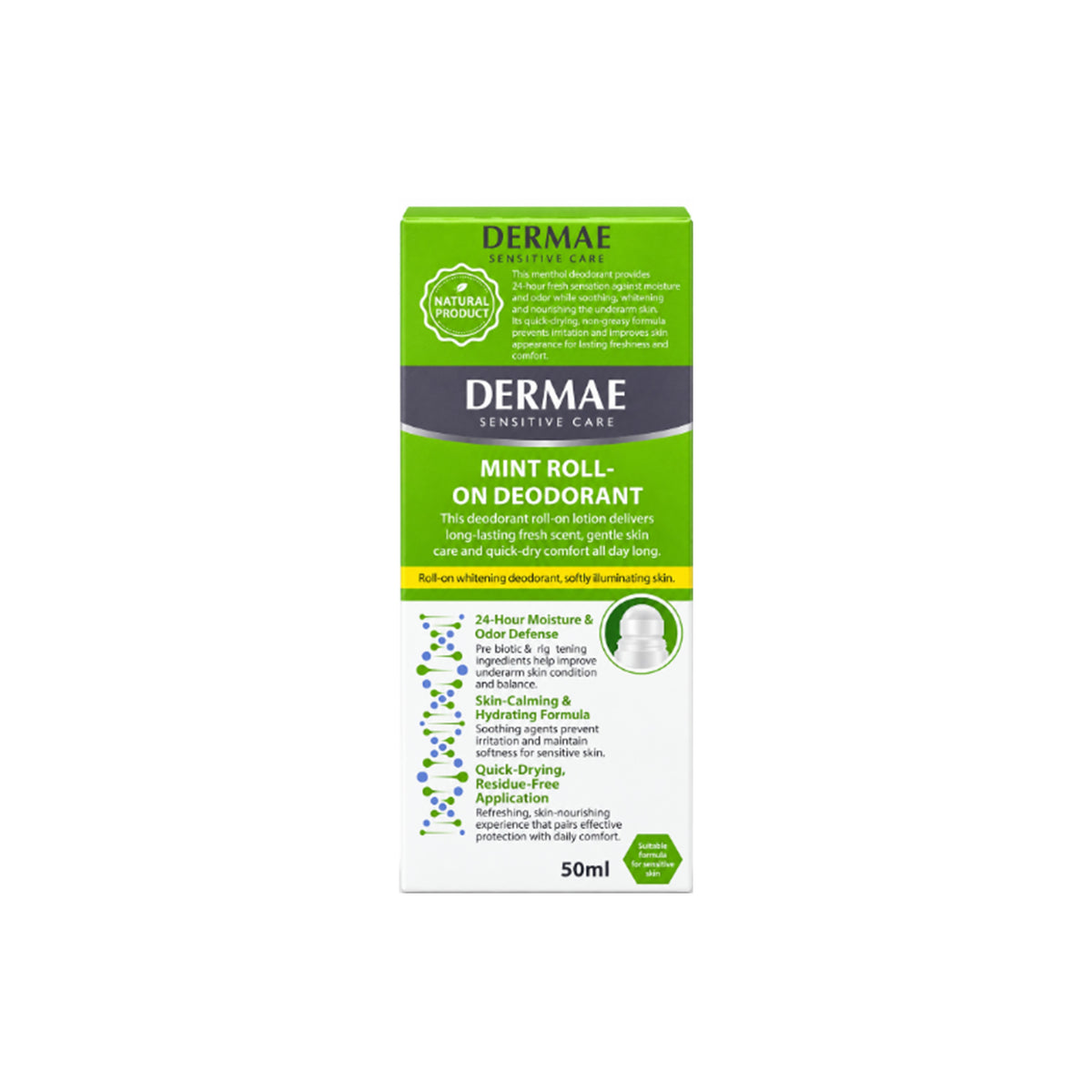 Dermae Mint Roll-On Deodorant Lotion (50ml)