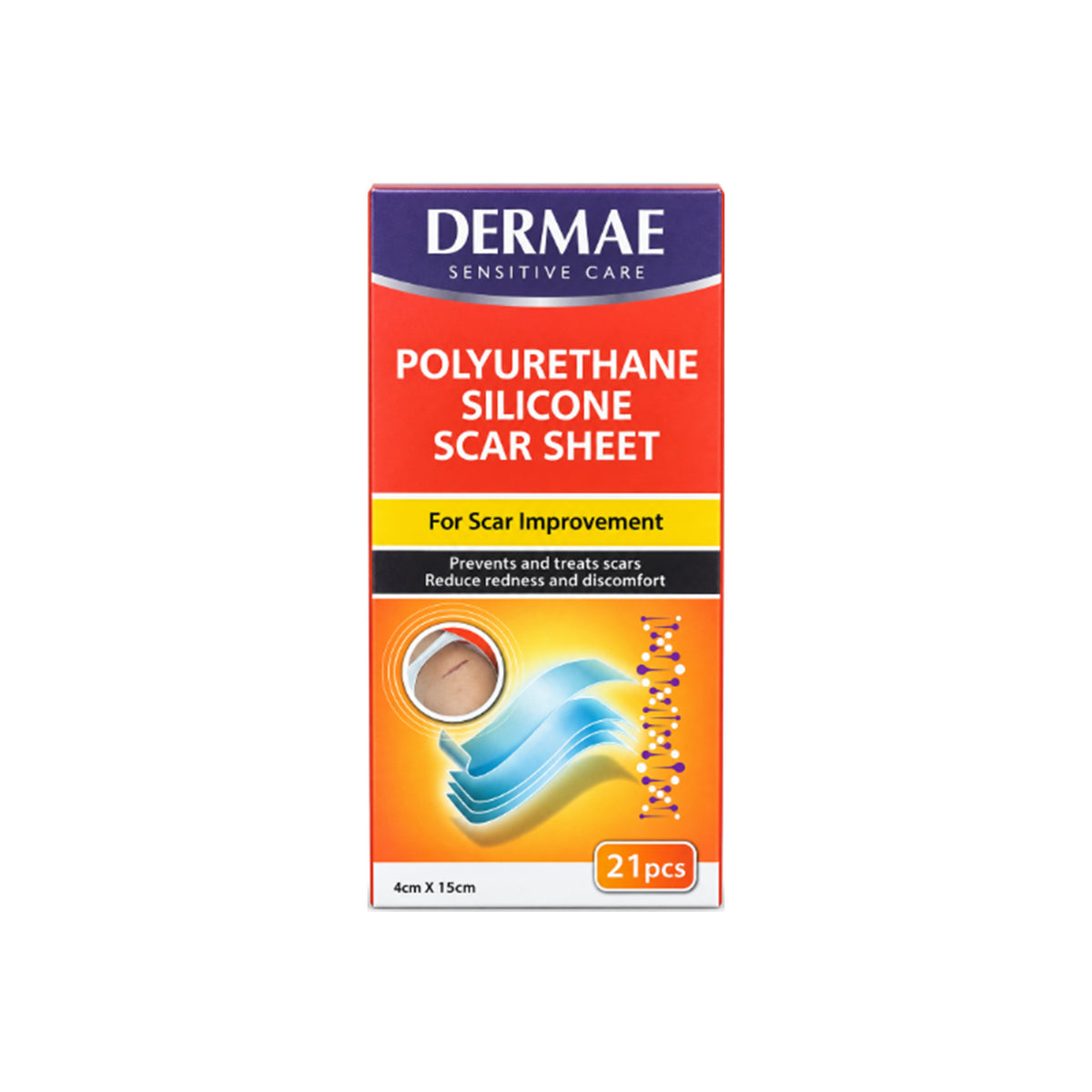 Dermae Polyurethane Silicone Scar Sheet (21's)