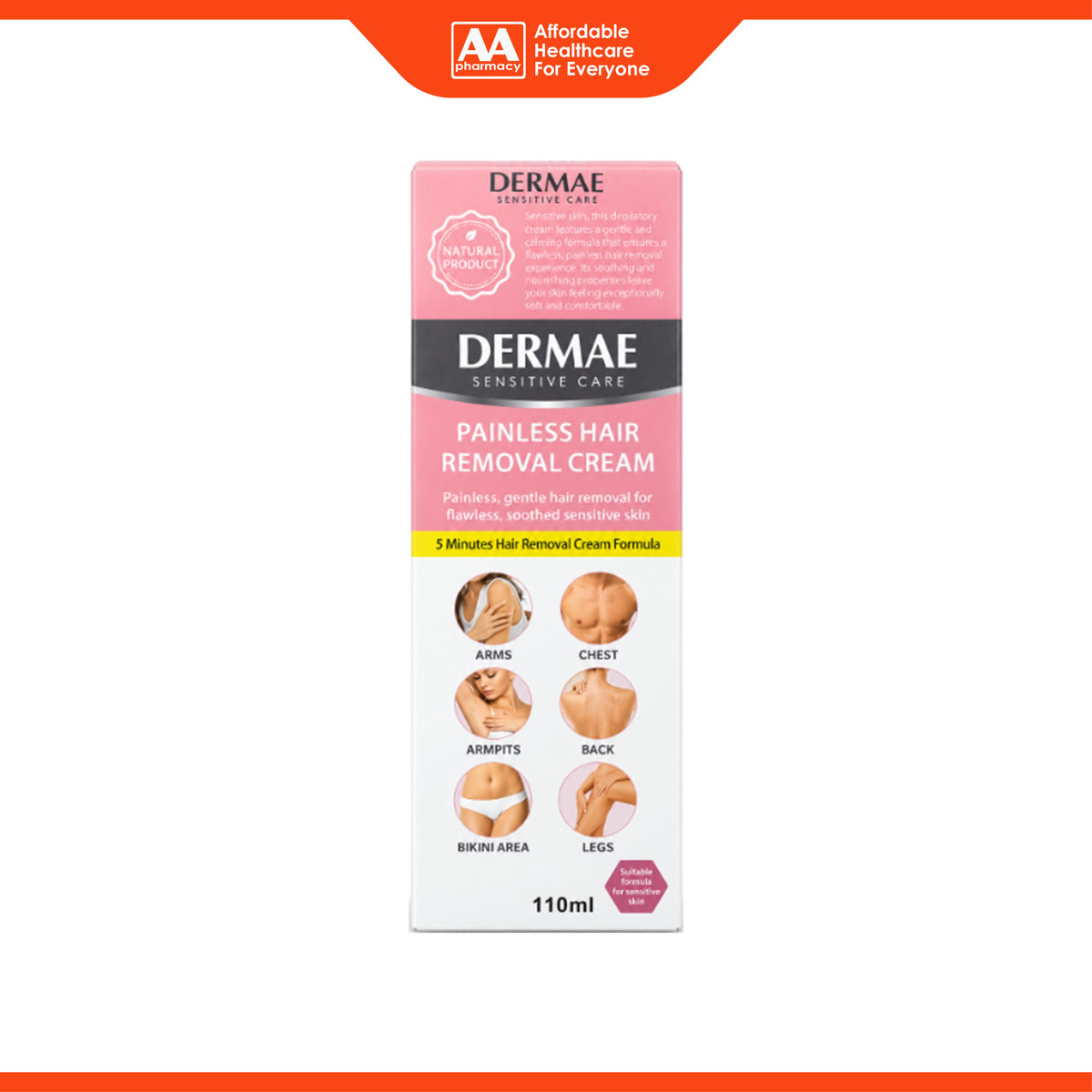 Dermae Painless Hair Removal Cream (110ml)