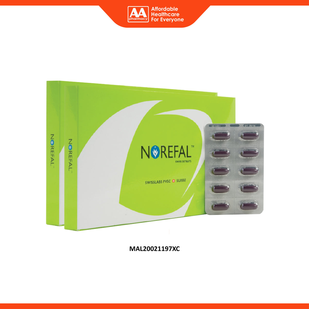 Norefal Swiss Extraits Sheep Placenta Extracts Softgel Capsule (2 x 30's FOC 10's)
