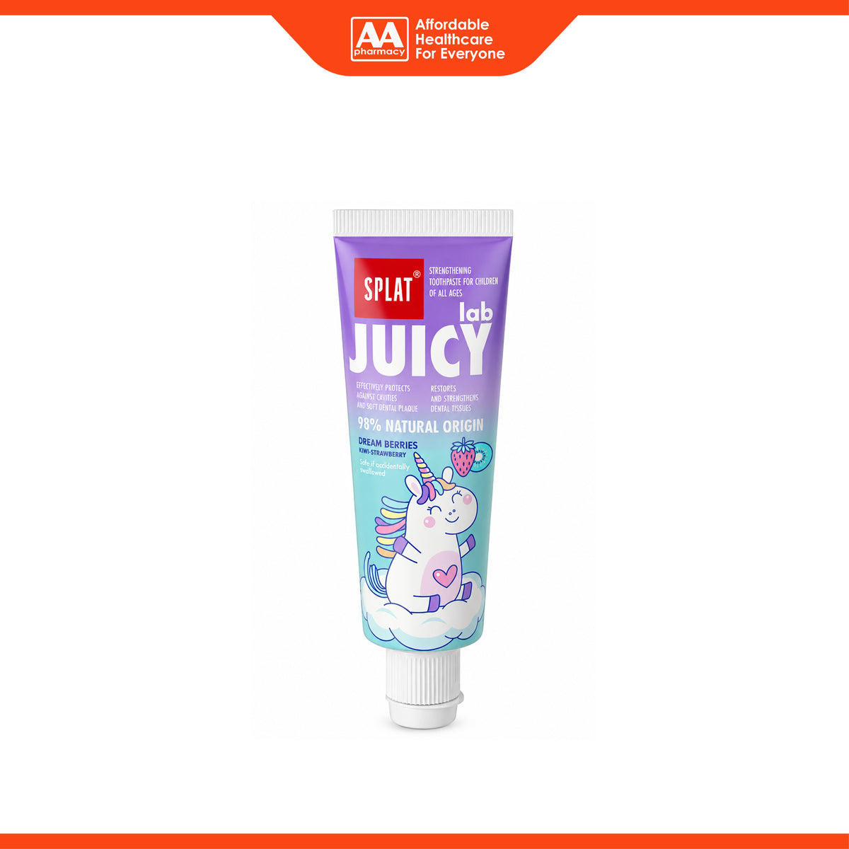 Splat Juicy Lab Strengthening Toothpaste - Dream Berries, Kiwi-Strawberry (Travel Size, 25g) [For Children of All Ages]