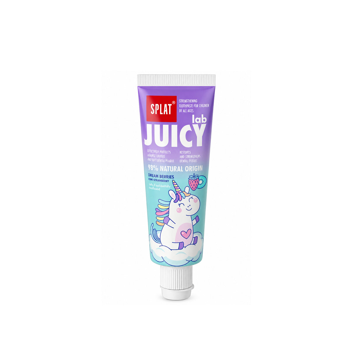 Splat Juicy Lab Strengthening Toothpaste - Dream Berries, Kiwi-Strawberry (Travel Size, 25g) [For Children of All Ages]
