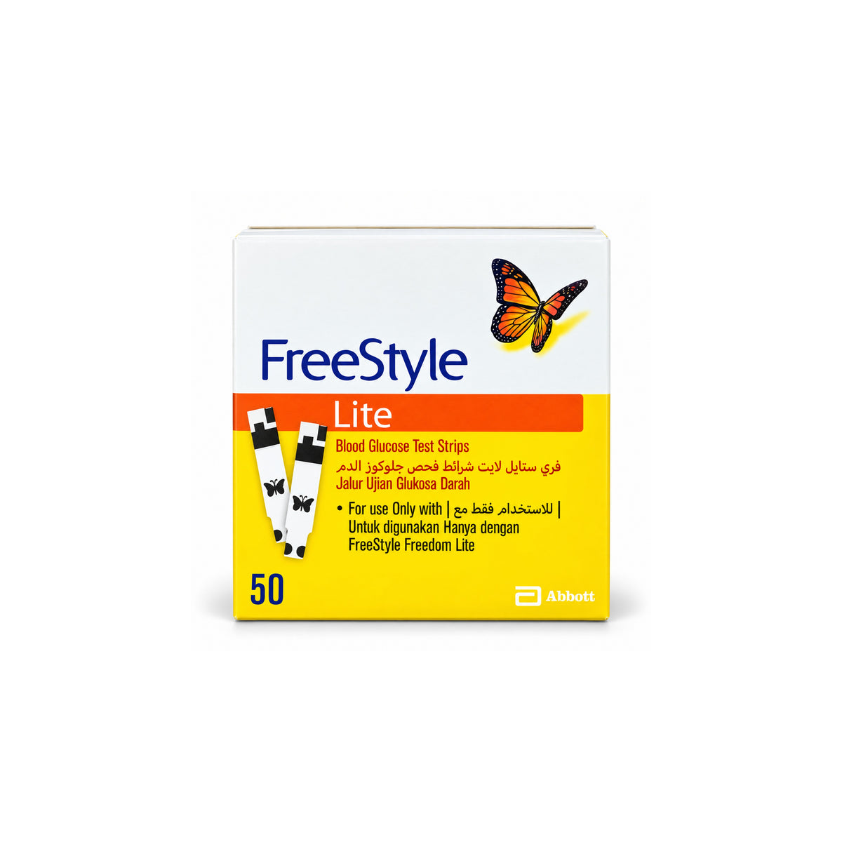 Abbott FreeStyle Lite Blood Glucose Test Strip (50's)
