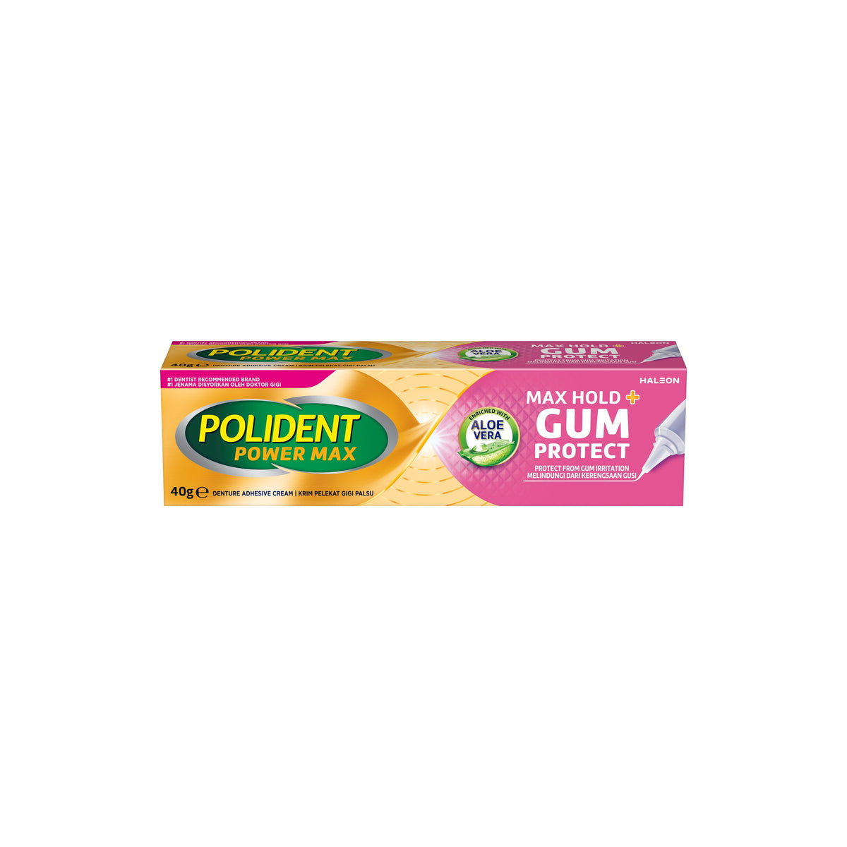 Polident Power Max Denture Adhesive Cream - Max Hold + Gum Protect (40g)