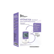 Avo Diagnostics Avometer Avant Multi-Monitoring System (1's) - For Total Cholesterol, Blood Glucose, Uric Acid Testing, 3 Years Warranty