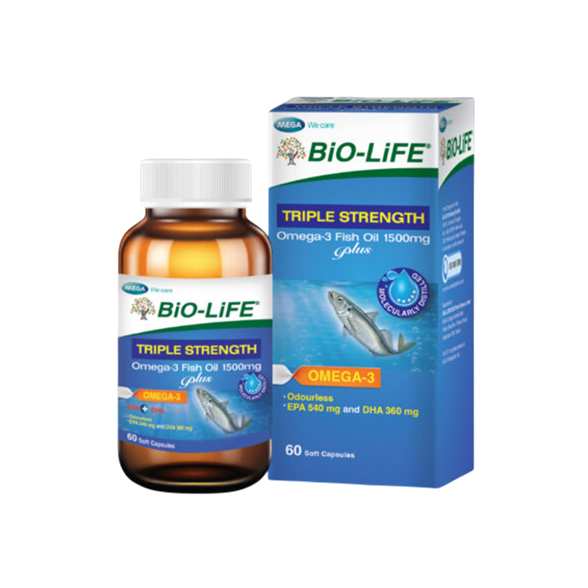 BiO-LiFE Triple Strength Omega-3 Fish Oil 1500mg Plus Soft Capsule (60's)