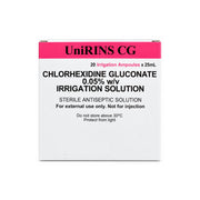 UniRINS CG Chlorhexidine Gluconate 0.05% w/v Irrigation Solution Ampoule (25ml x 20's)