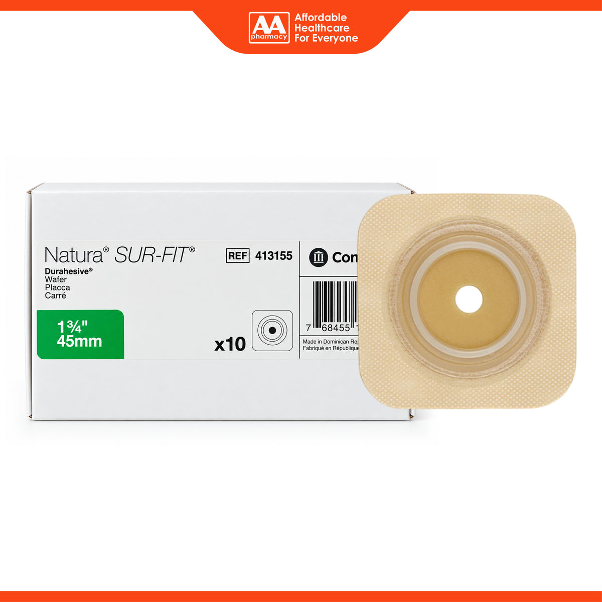 ConvaTec Natura SUR-FIT Durahesive Wafer - 45mm, REF 413155 (10's)