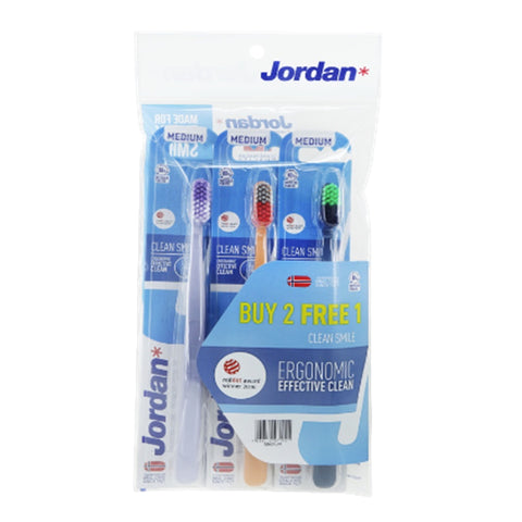 Jordan Clean Smile Toothbrush 2s+1s (Ultrasoft/Soft/Medium)