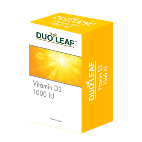 Duoleaf Vitamin D3 1000IU Tablet 10X10's