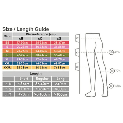 Evin Compression Stocking  Thigh High (Size SS/S/M/L/XL/XXL/XXXL)