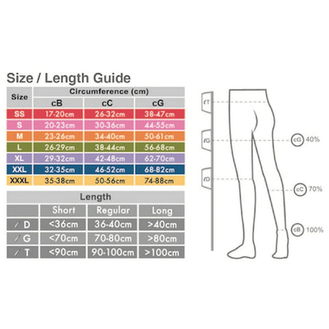 Evin Compression Stockings Knee High (Size SS/S/M/L/XL/XXL/XXXL)