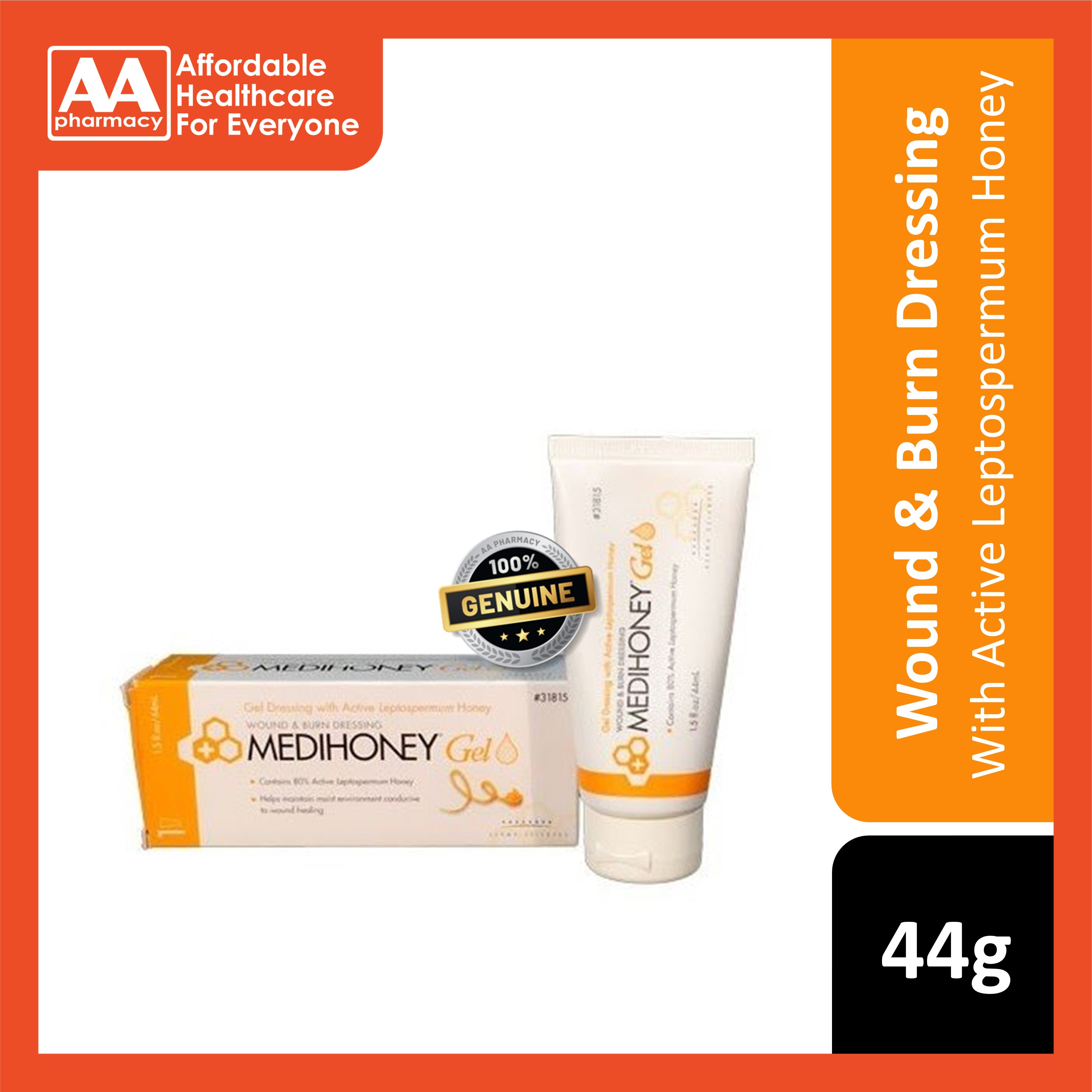 MediHoney Gel In A Tube 1.5 FL OZ 44g