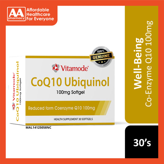 Vitamode CoQ10 Ubiquinol 100mg Softgel 3x10's