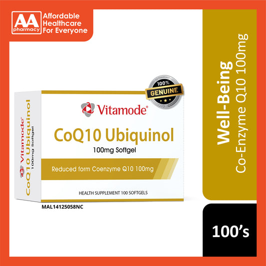 Vitamode CoQ10 Ubiquinol 100mg Softgel 100's
