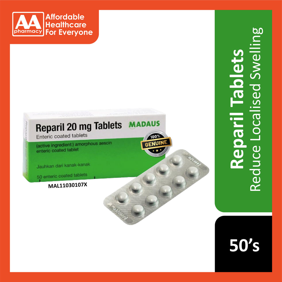 Reparil 20mg Tablet 50's - Reduces Inflammation & Swelling – AA Pharmacy