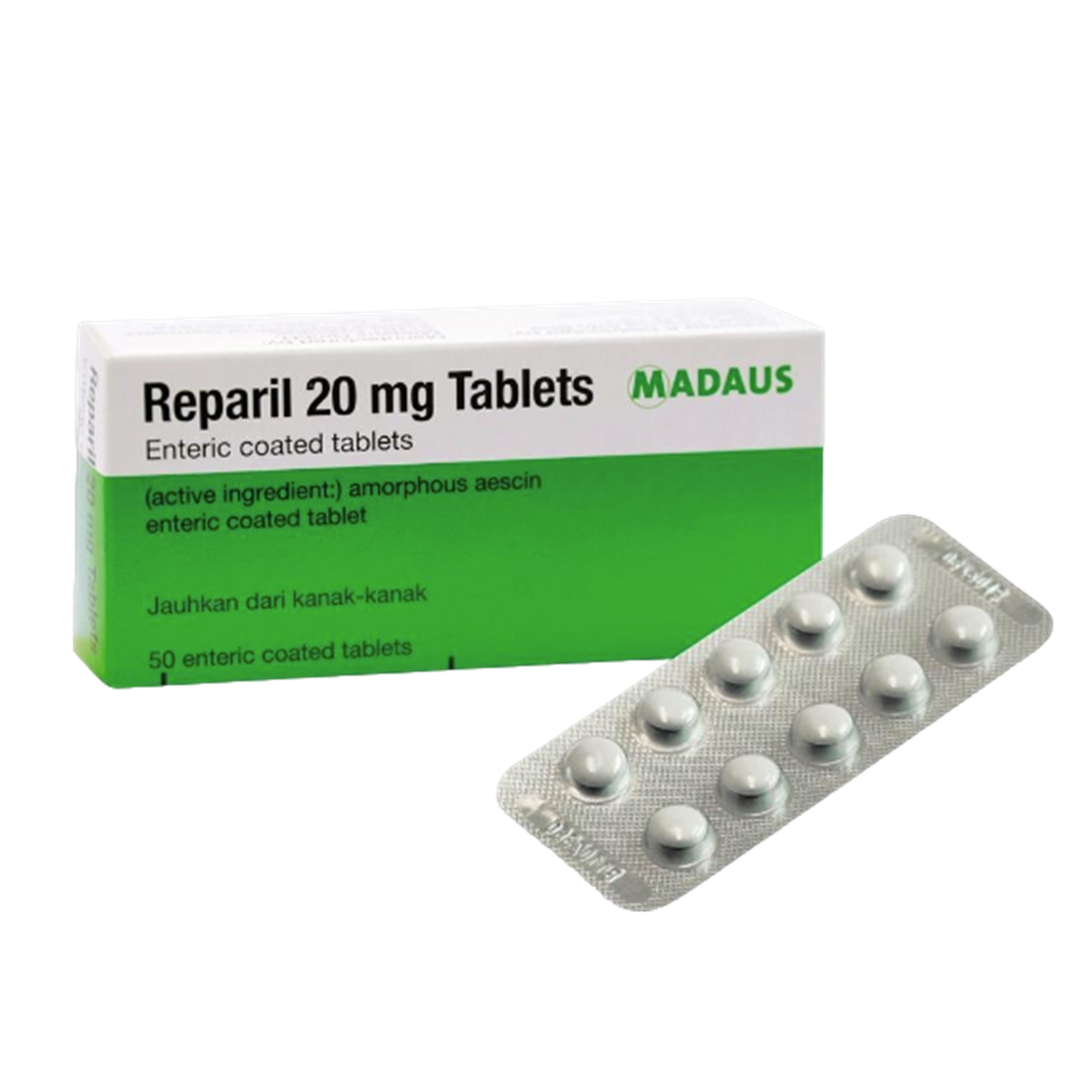 Reparil 20mg Tablet 50's - Reduces Inflammation & Swelling