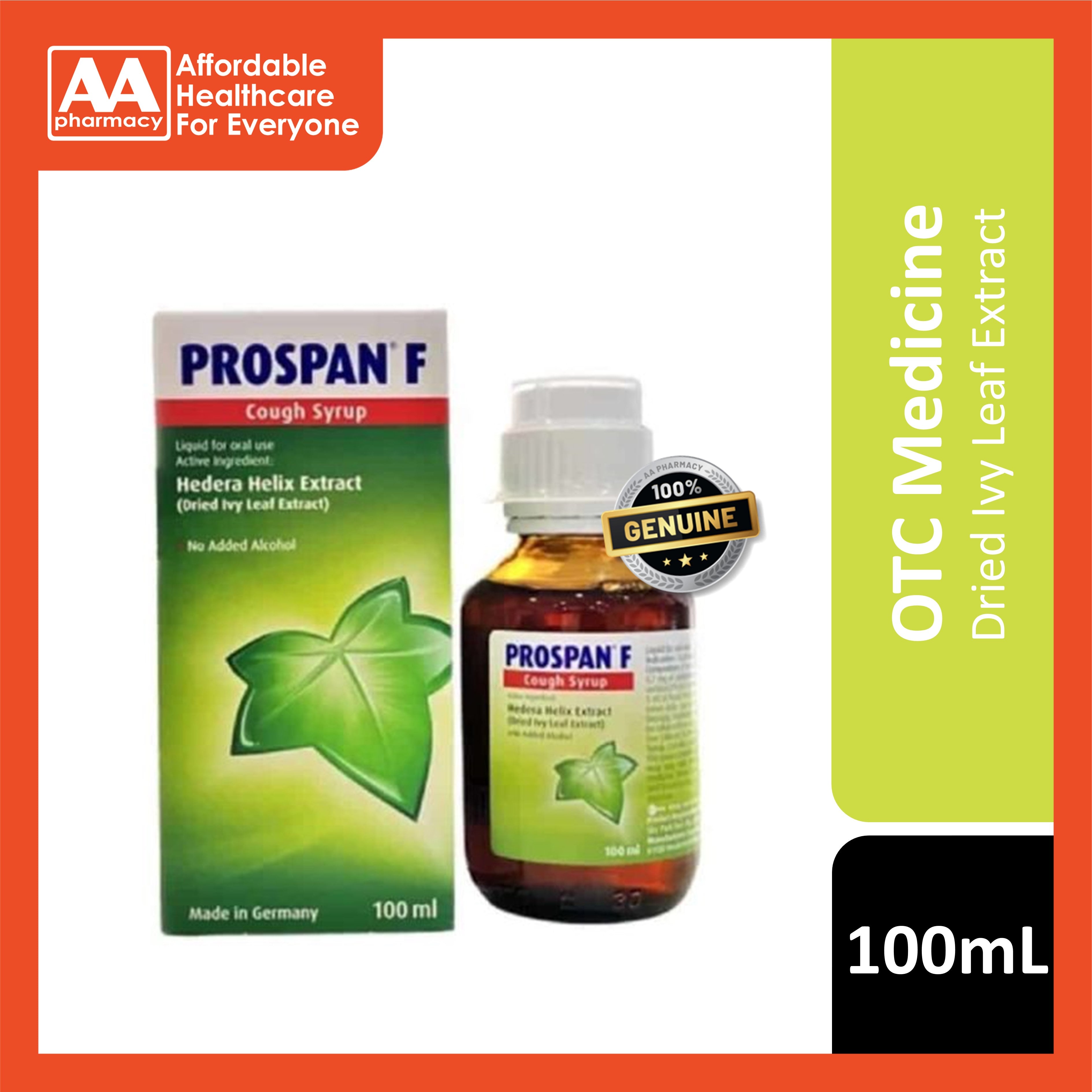 Prospan F (Dry Ivy Leaf Extract) Cough Syrup 100mL – AA Pharmacy