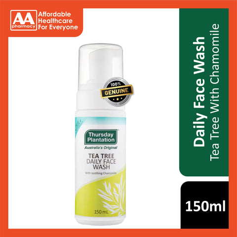 Thursday Plantation Tea Tree Daily Face Wash 150ml - With Soothing Chamomile