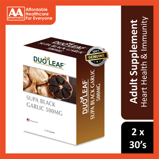 Duoleaf Supa Black Garlic 500mg Capsule 2x30's