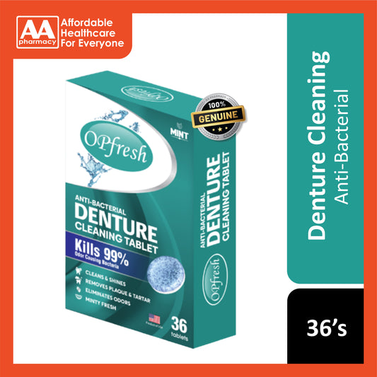 OPfresh Denture Cleaning Tablet 36's (Anti-Bacterial)