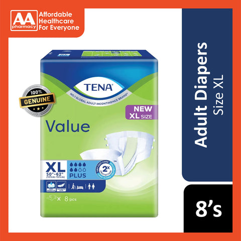 Tena Value Adult Diapers Size XL 9's