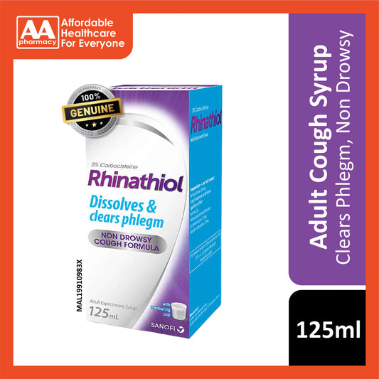 Rhinathiol Adult Expectorant Syrup 125ml - 5% Carbocisteine