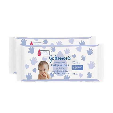 Johnsons Baby Messy Times Wipes (80'sx2)