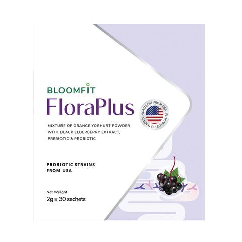 Bloomfit FloraPlus 30 Sachets (Probiotic with Elderberry)