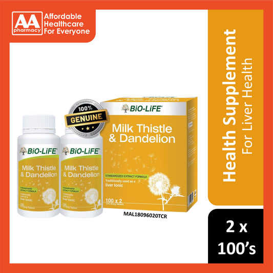 Bio-Life Milk Thistle & Dandelion Tablet (2 x 100's) - Liver Tonic