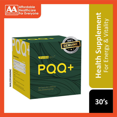 Swissmed PQQ Plus 30's - Pyrroloquinoline Quinone with L-Arginine and L-Citrulline