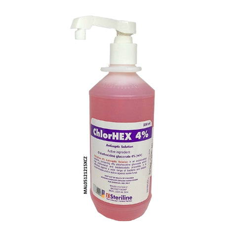 ChlorHEX 4% w/v Antiseptic Solution 500ml (Chlorhexidine Gluconate)