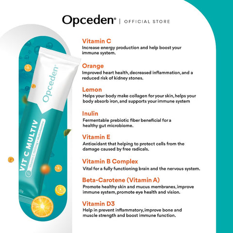 [CLEARANCE] [EXP 25/08/2025] Opceden Go Vit C Multiv Sachet 10gx15's