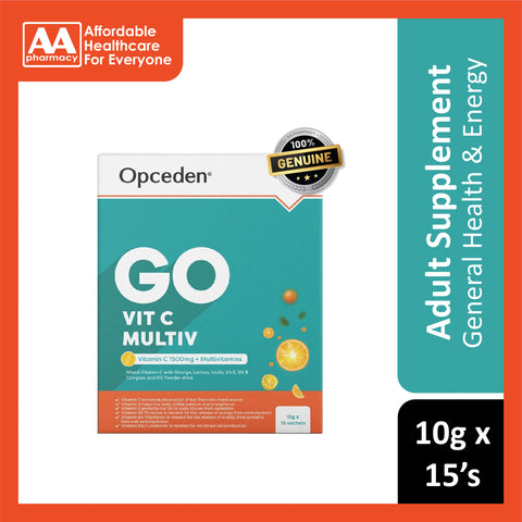 [CLEARANCE] [EXP 25/08/2025] Opceden Go Vit C Multiv Sachet 10gx15's