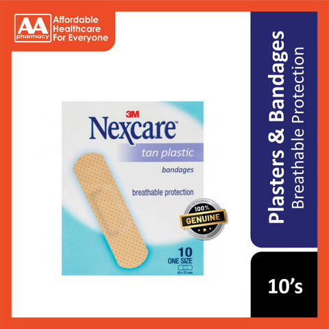 [CLEARANCE] 3M Nexcare Tan Plastic Bandages 10's