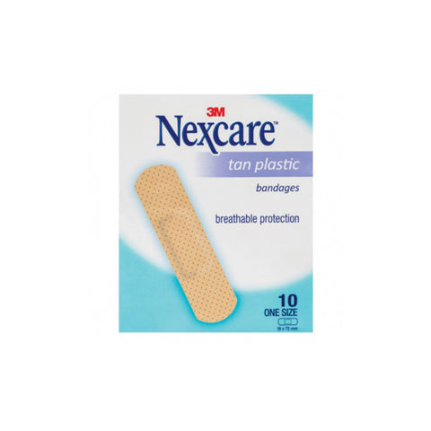 [CLEARANCE] 3M Nexcare Tan Plastic Bandages 10's