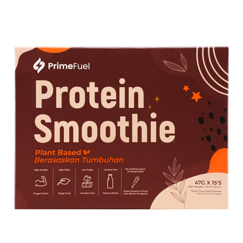 PrimeFuel Plant Based Dark Chocolate Protein Smoothie 47g x 15's