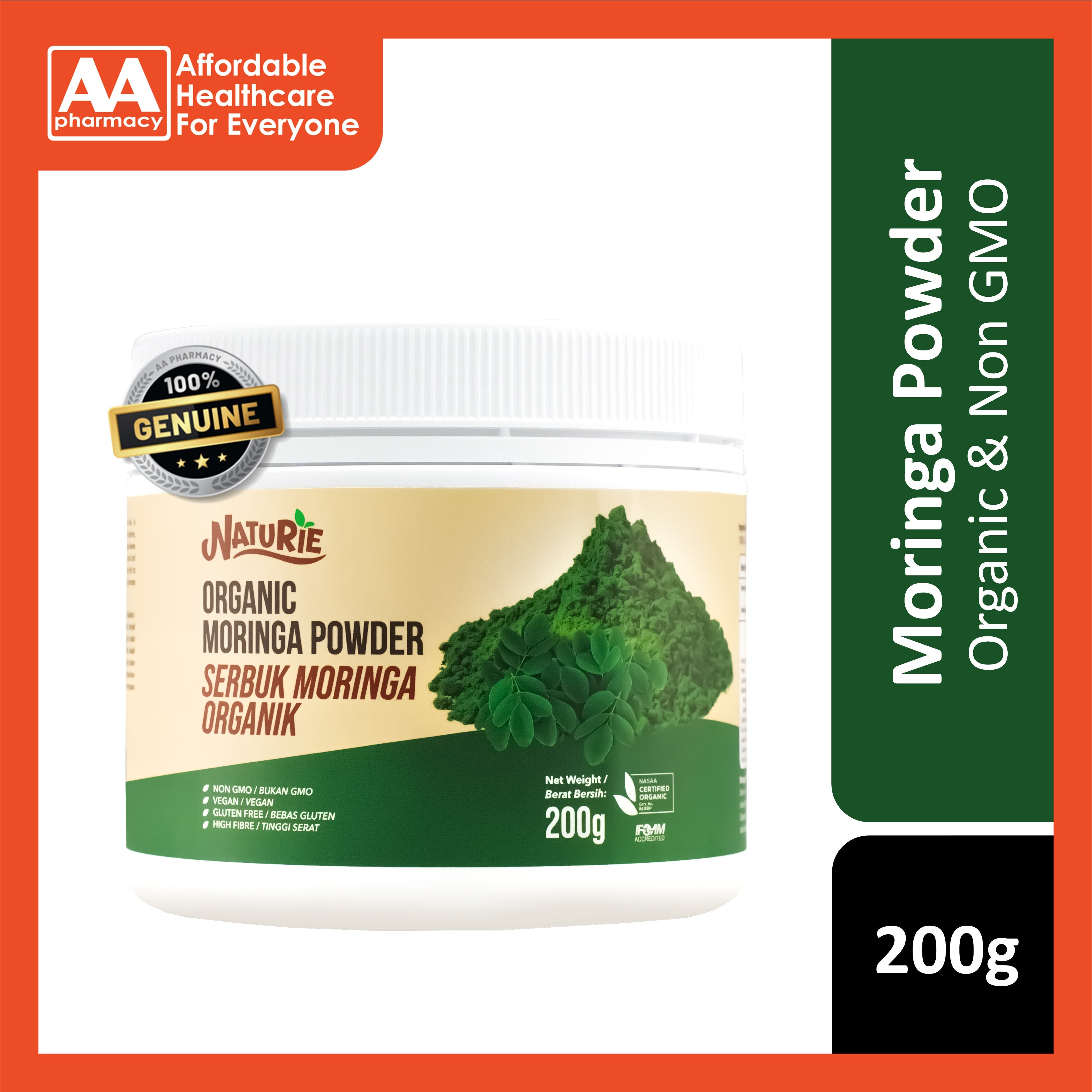 Naturie Organic Moringa Powder 200g – AA Pharmacy
