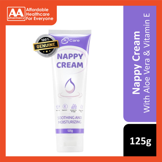 A-Care Nappy Cream 125g (Fragrance Free)