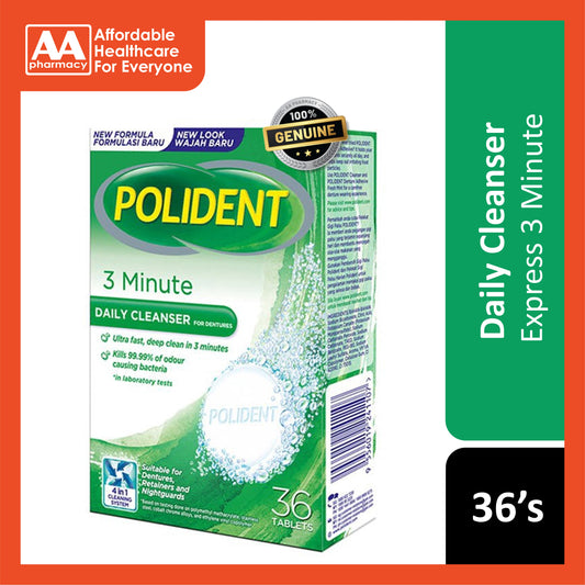 Polident 3Min Express Tablet 36'S