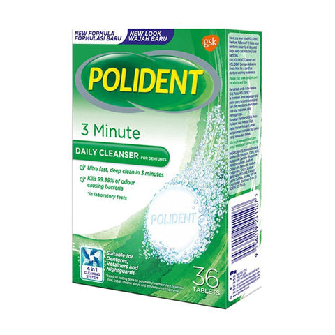 Polident 3Min Express Tablet 36'S