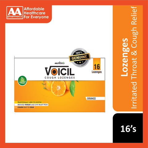 Voicil Orange Lozenges 16's (Irritated Throat and Cough Relief)